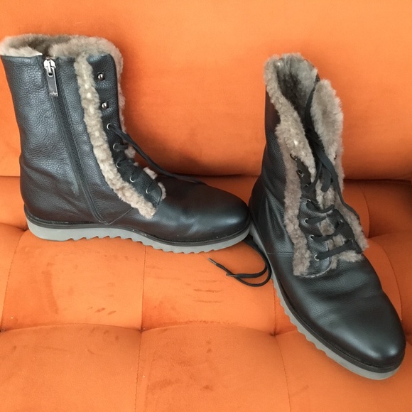 Aquatalia shearling lined brown winter boots - Picture 1 of 2